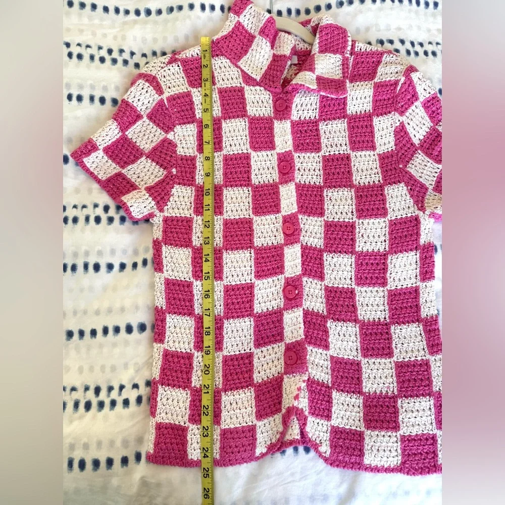 Frankie’s Bikinis Coco Crochet Button Up Shirt - Size XS